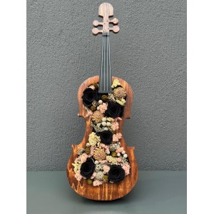 DEKORATİF KEMANDA SİYAH SOLMAYAN GÜL